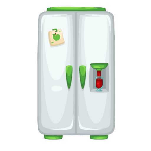 Sweet Green Apple Kitchen Fridge