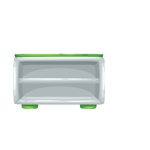 Sweet Green Apple Kitchen Opened Cabinet