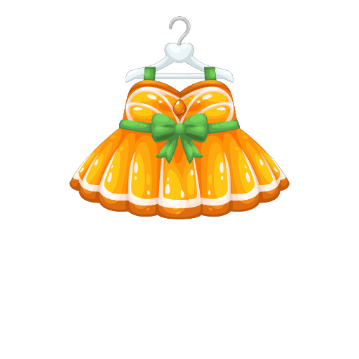 Sweet Orange Girly Dress