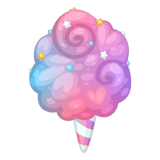 Sweet Pink Rainbow Cotton Candy