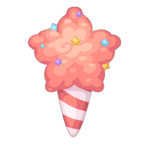 Sweet Pink Star Cotton Candy