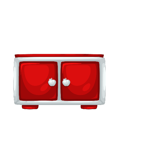 Sweet Red Apple Kitchen Cabinet