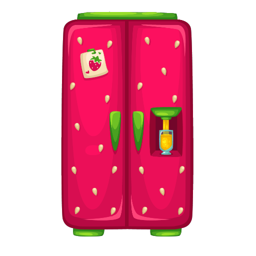Sweet Strawberry Kitchen Fridge