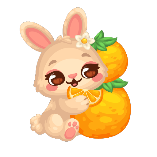 Sweet Tutti Frutti Orange Bunny