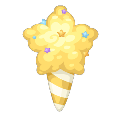 Sweet Yellow Star Cotton Candy