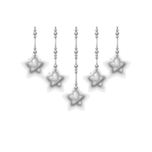 Toy Workshop Silver Hanging Stars