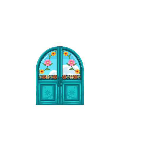 Traditional Mexican Blue Wooden Door