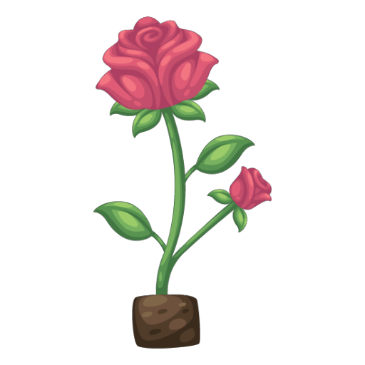 Valentine Pink Rose Flower Bonsai