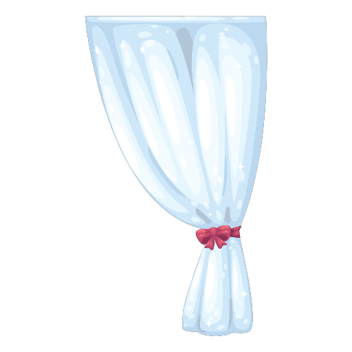 Valentines Blue Curtains