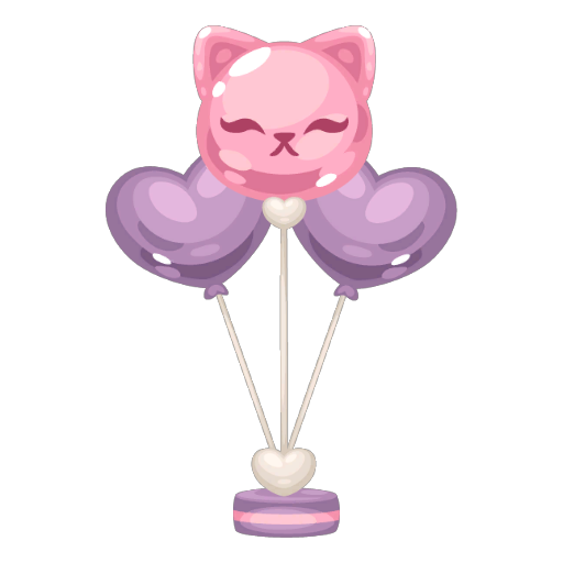 Valentines Cat Balloons