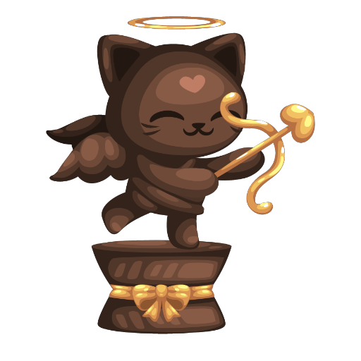 Valentines Cupid Chocolate Statue