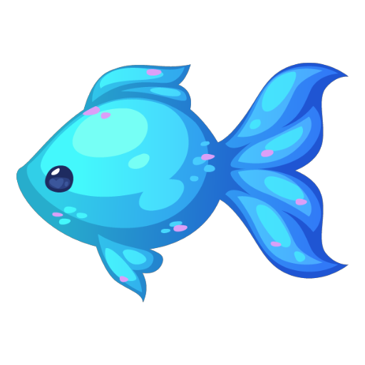 Valentines Cute Blue Fish