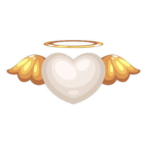 Valentines Flying White Heart