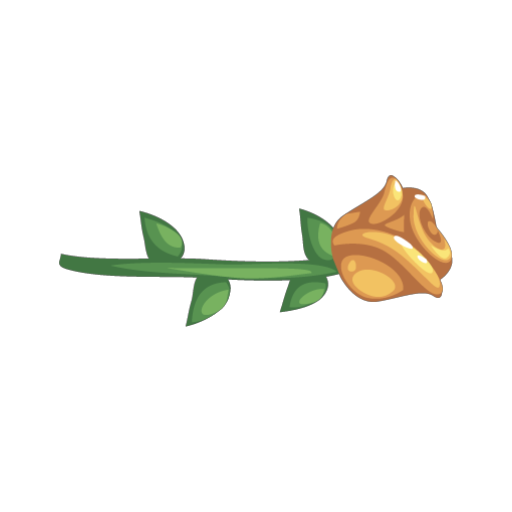 Valentines Gold Rose Decoration