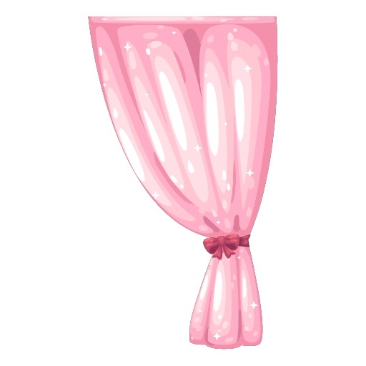 Valentines Pink Curtains