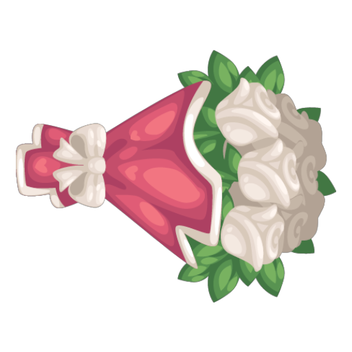 Valentines White Roses Bouquet