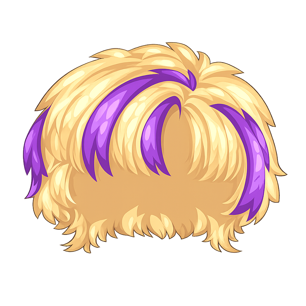 Visual Purple Boy Wig