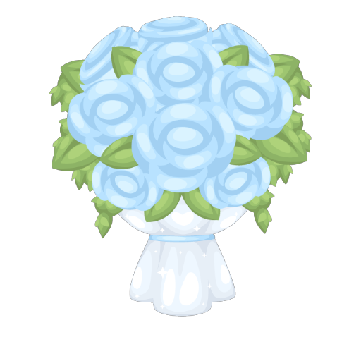 Wedding Blue Bride Roses Bouquet