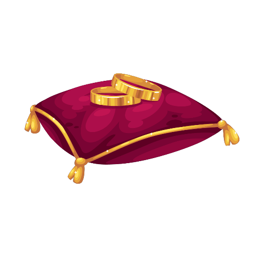 Wedding Elegant Rings Pillow