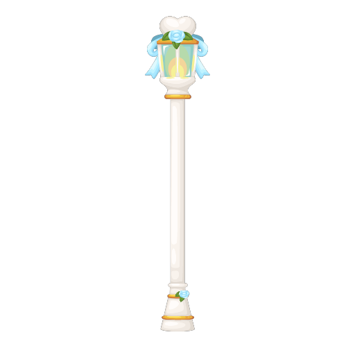 Wedding Elegant White Blue Garden Lamp