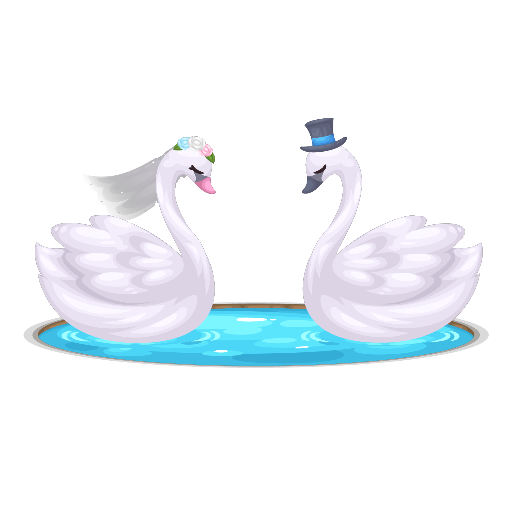 Wedding Loving Swans Pond