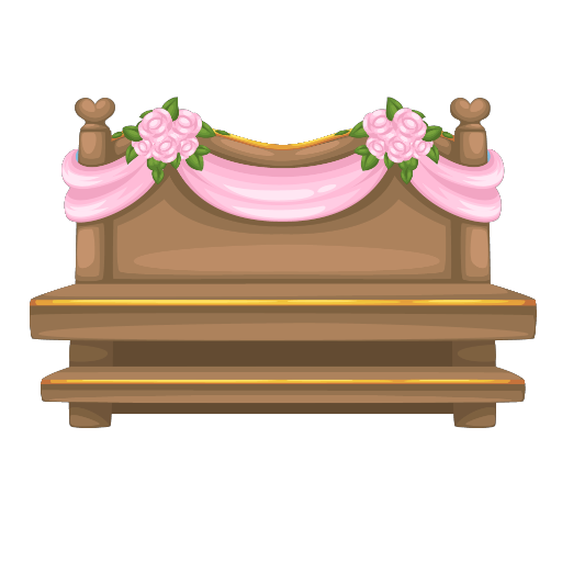 Wedding Pink Church Pew