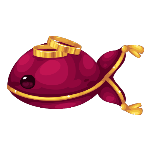 Wedding Rings Pillow Fish