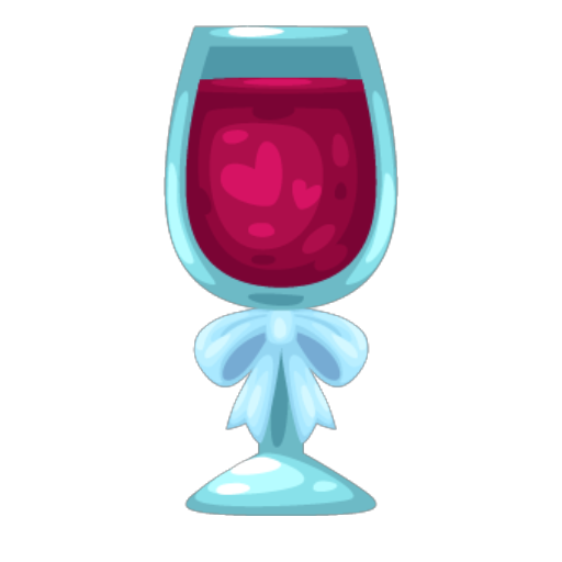 Wedding Wine Blue Glass