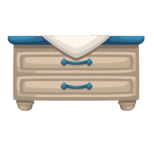 Welcome Blue Bed Table