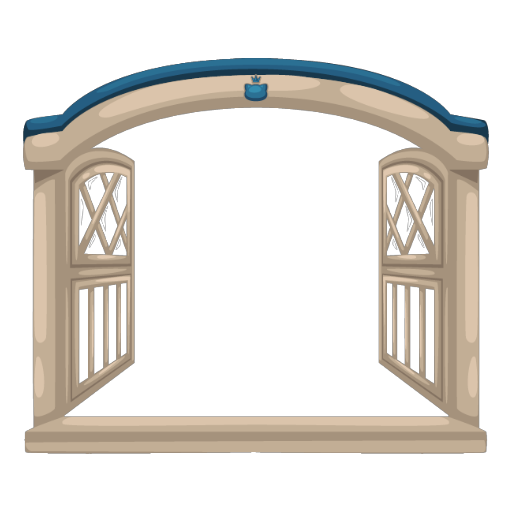 Welcome Blue Window