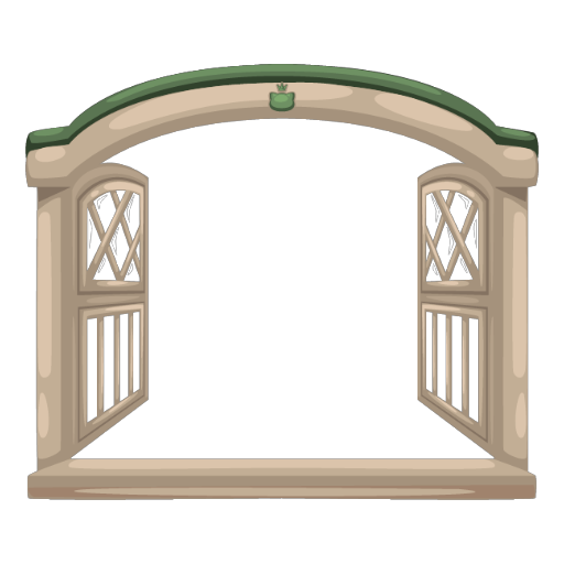 Welcome Green Window