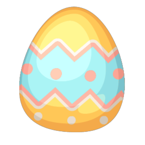 White Easter Bunny Egg