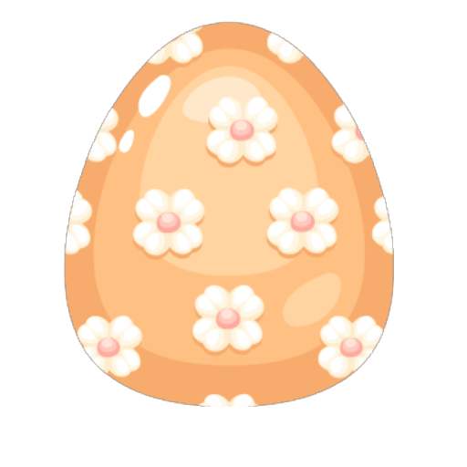 White Flowers Easter Egg