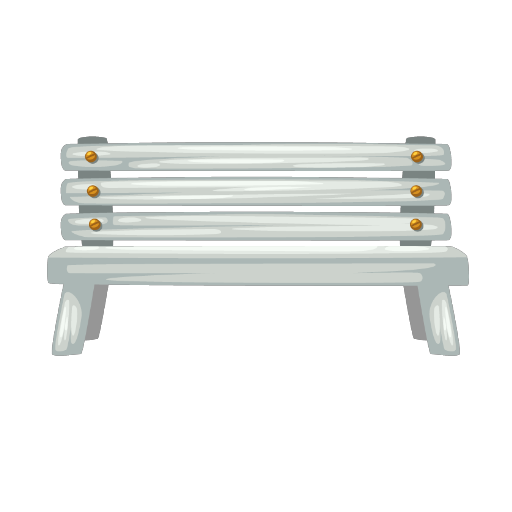 White Garden Bench