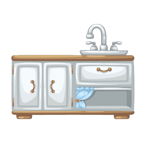 Whiteand Brown Kitchen Counter