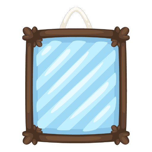 Wooden Bath Mirror
