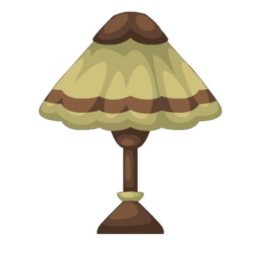 Wooden Green Small Lamp