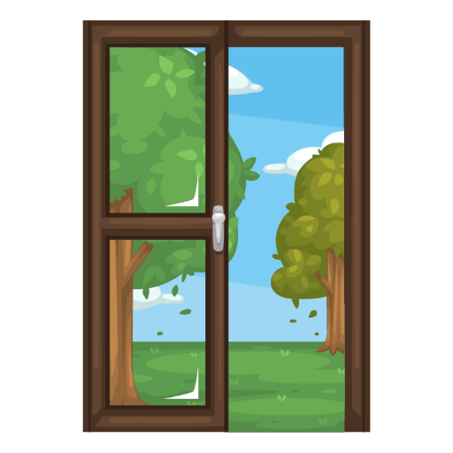 Wooden Open Door