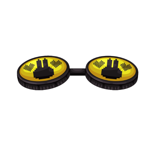 Yellow Cyberpunk Girl Head Glasses