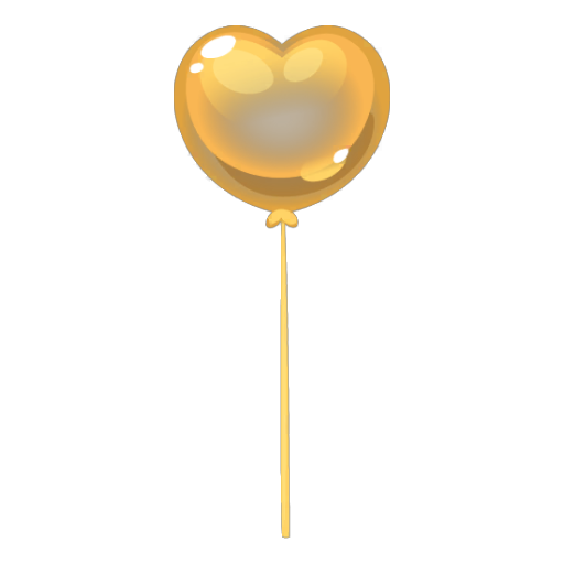 Yellow Heart Balloon