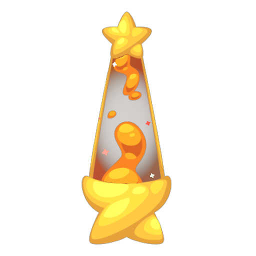 Yellow Star Lava Lamp